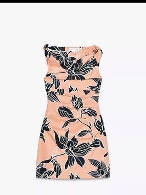 Zara linen mini dress